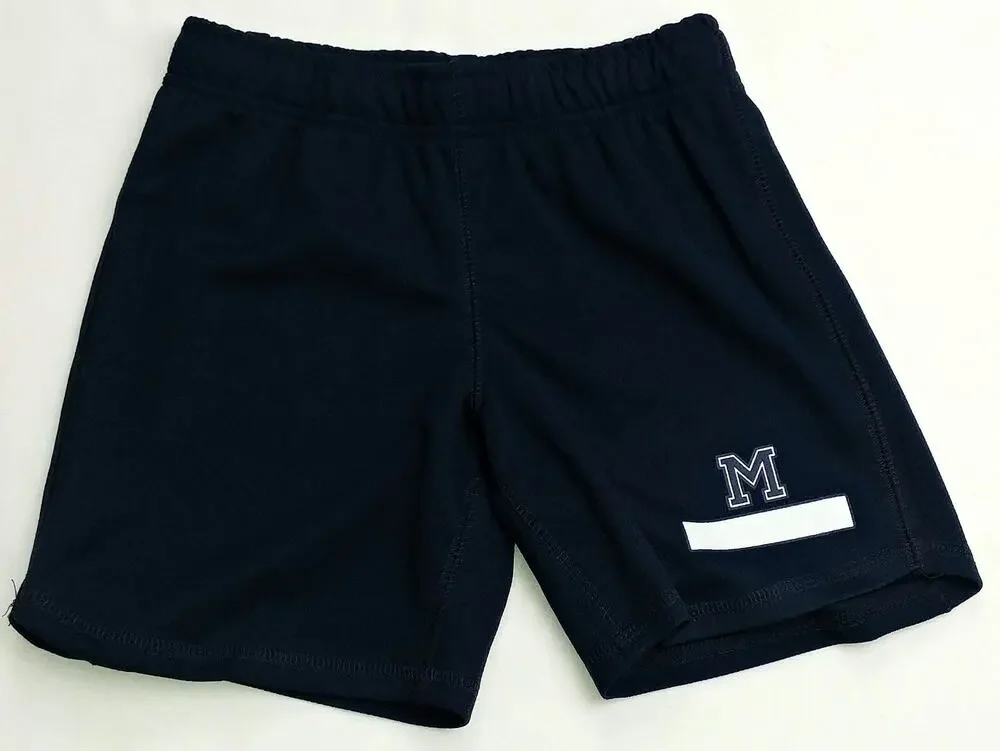 Lands End Mesh Shorts with Block M Extra Small (4-5) XS Navy Blue NEW